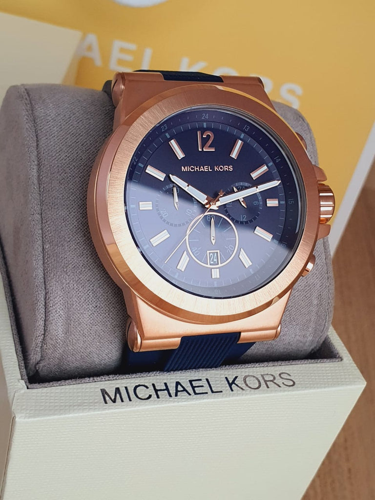 Michael Kors Dylan Blue Dial Blue Rubber Strap Watch for Men - MK8295 Buy Now By Michael Kors