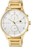 Tommy Hilfiger Chase Quartz White Dial Gold Steel Strap Watch for Men - 1791576 Buy Now By Tommy Hilfiger