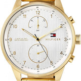 Tommy Hilfiger Chase Quartz White Dial Gold Steel Strap Watch for Men - 1791576 Buy Now By Tommy Hilfiger