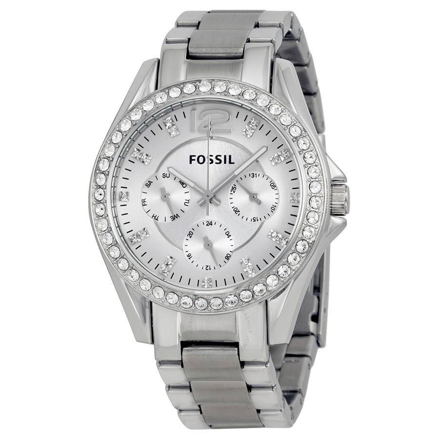 Fossil Riley Multifunction Silver Dial Silver Steel Strap Watch for Women - ES3202 Buy Now By Fossil
