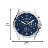 Fossil Forrester Chronograph Blue Dial Brown Leather Strap Watch for Men - S5607 Buy Now By Fossil