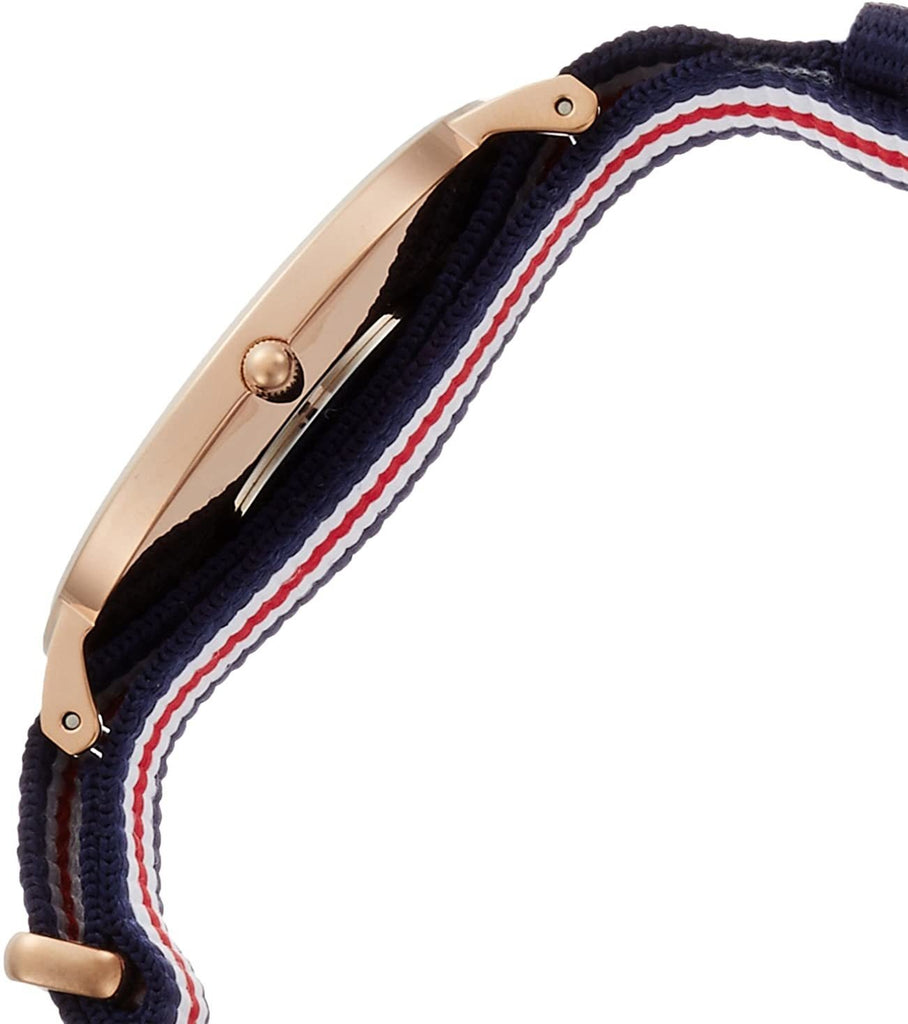 Daniel Wellington Classic Canterbury White Dial Two Tone Nylon Strap Watch For Men - DW00100002 Buy Now By Daniel Wellington