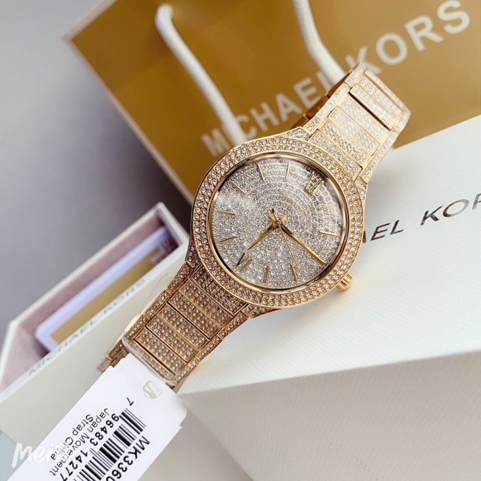 Michael Kors Kerry Crystals Gold Dial Gold Steel Strap Watch For Women - MK3360 Buy Now By Michael Kors