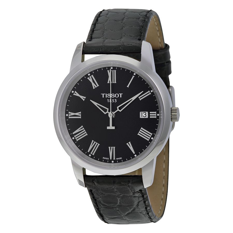 Tissot Classic Dream Black Dial Black Leather Strap Watch for Men - T033.410.16.053.01 Buy Now By Tissot