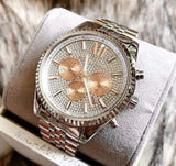 Michael Kors Lexington Chronograph Silver Dial Silver Steel Strap Watch for Men - MK8515 Buy Now By Michael Kors