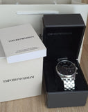 Emporio Armani Chronograph Black Dial Silver Steel Strap Watch For Men - AR11017 Buy Now By Emporio Armani