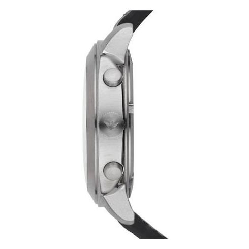 Emporio Armani Sportivo Chronograph Silver Dial Black Leather Strap Watch For Men - AR6054 Buy Now By Emporio Armani