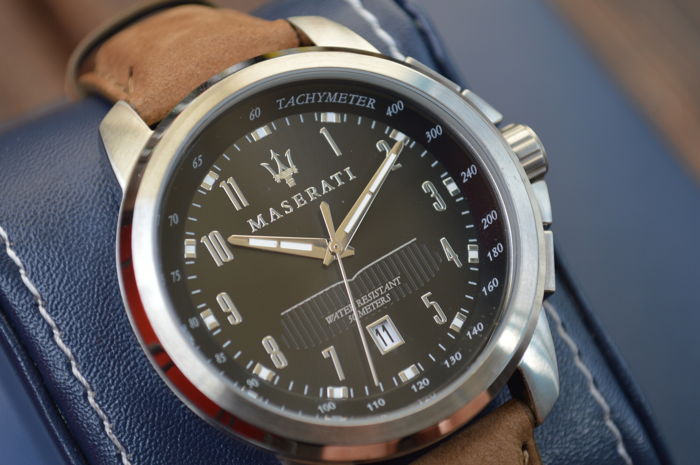 Maserati Successo Black Dial Beige Leather Strap Watch For Men - R8851121004 Buy Now By Maserati