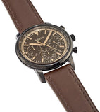Fossil Goodwin Chronograph Brown Dial Brown Leather Strap Watch for Men - FS5529 Buy Now By Fossil