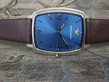 Emporio Armani Retro Quartz Blue Dial Black Leather Strap Watch For Men - AR2491 Buy Now By Emporio Armani