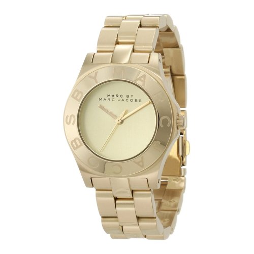 Marc Jacobs Blade Gold Dial Gold Steel Strap Watch for Women - MBM3126 Buy Now By Marc Jacobs