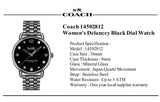 Coach Delancey Black Dial Black Steel Strap Watch For Women - 14502812 Buy Now By Coach