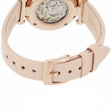 Emporio Armani Meccanico Silver Skeleton Dial Beige Leather Strap Watch For Women - AR60001 Buy Now By Emporio Armani