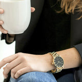 Marc Jacobs Baker Black Dial Gold Steel Strap Watch for Women - MBM3355 Buy Now By Marc Jacobs