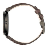 Gucci Interlocking G 18K Gold Black Dial Brown Leather Strap Watch For Women - YA133304 Buy Now By Gucci