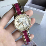 Michael Kors Ritz Chronograph Gold Dial Two Tone Steel Strap Watch For Women - MK6517 Buy Now By Michael Kors