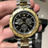 Movado Series 800 Chronograph Black Dial Two Tone Steel Strap Watch For Men - 2600138 Buy Now By Movado