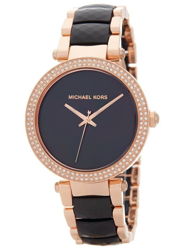 Michael Kors Parker Mother of Pearl Black Dial Two Tone Steel Strap Watch for Women - MK6414 Buy Now By Michael Kors