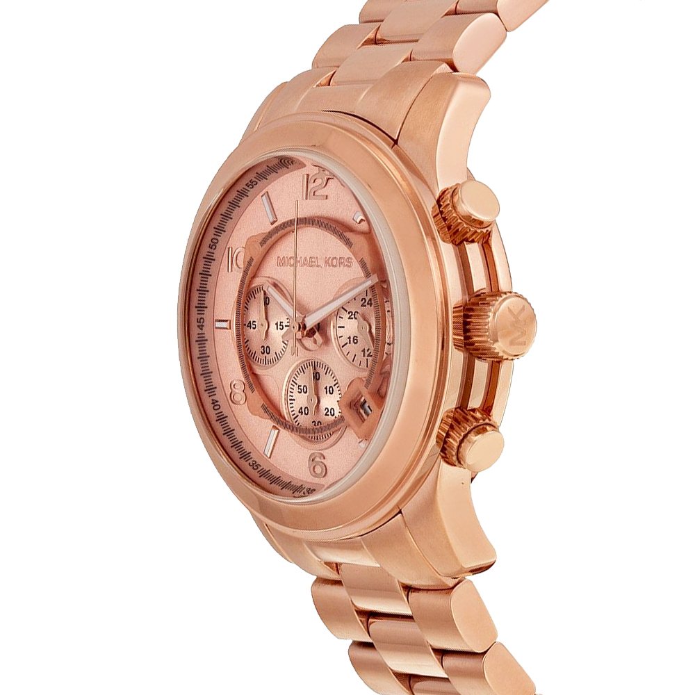 Michael Kors Runway Chronograph Rose Gold Dial Rose Gold Steel Strap Watch for Men - MK8096 Buy Now By Michael Kors