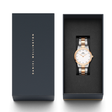 Daniel Wellington Iconic Link White Dial Two Tone Steel Strap Watch For Women - DW00100359 Buy Now By Daniel Wellington