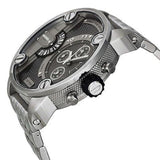 Diesel Little Daddy Chronograph Black Dial Silver Steel Strap Watch For Men - DZ7259 Buy Now By Diesel