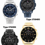 Tommy Hilfiger Luca Chronograph Blue Dial Silver Steel Strap Watch For Men - 1710492 Buy Now By Tommy Hilfiger