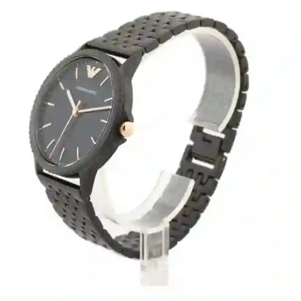Emporio Armani Interchangeable Black Dial Black Steel Strap Watch For Men - AR80021 Buy Now By Emporio Armani