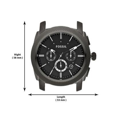Fossil Machine Chronograph Black Dial Grey Steel Strap Watch for Men - FS4662 Buy Now By Fossil