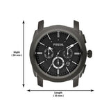 Fossil Machine Chronograph Black Dial Grey Steel Strap Watch for Men - FS4662 Buy Now By Fossil