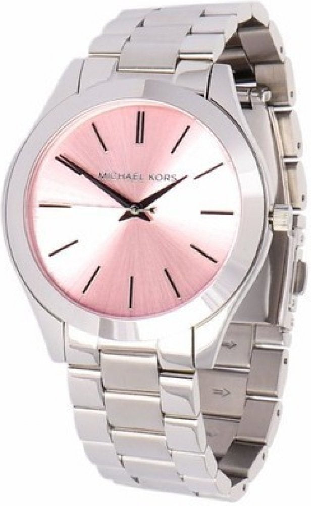 Michael Kors Slim Runway Quartz Pink Dial Silver Steel Strap Watch For Women - MK3380 Buy Now By Michael Kors