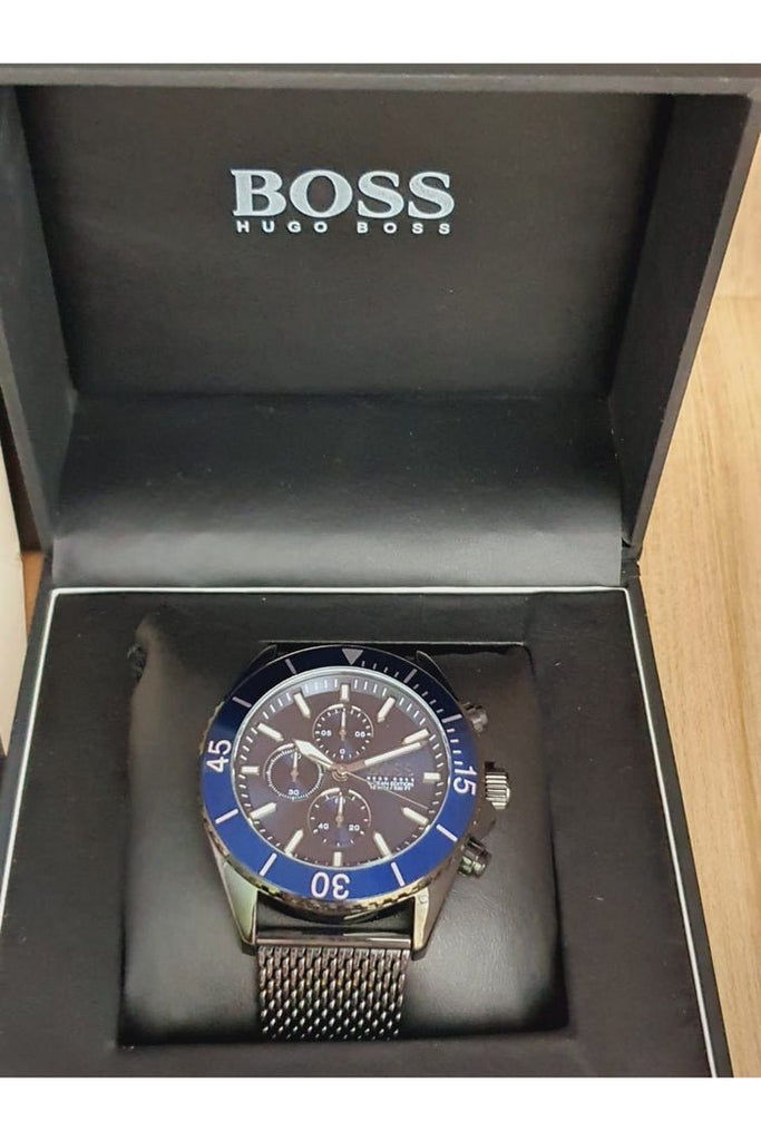 Hugo Boss Ocean Edition Blue Dial Black Mesh Bracelet Watch for Men - 1513702 Buy Now By Hugo Boss