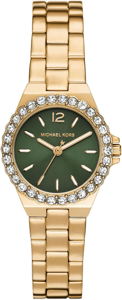 Michael Kors Lennox Quartz Green Dial Gold Steel Strap Watch For Women - MK7395 Buy Now By Michael Kors