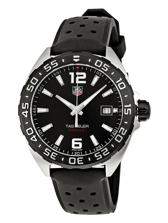Tag Heuer Formula 1 Quartz Black Dial Black Rubber Strap Watch for Men - WAZ1110.FT8023 Buy Now By Tag Heuer