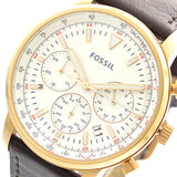 Fossil Goodwin Chronograph White Dial Brown Leather Strap Watch for Men - FS5415 Buy Now By Fossil
