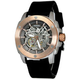 Fossil Modern Machine Automatic Skeleton Dial Black Leather Strap Watch for Men - ME3082 Buy Now By Fossil