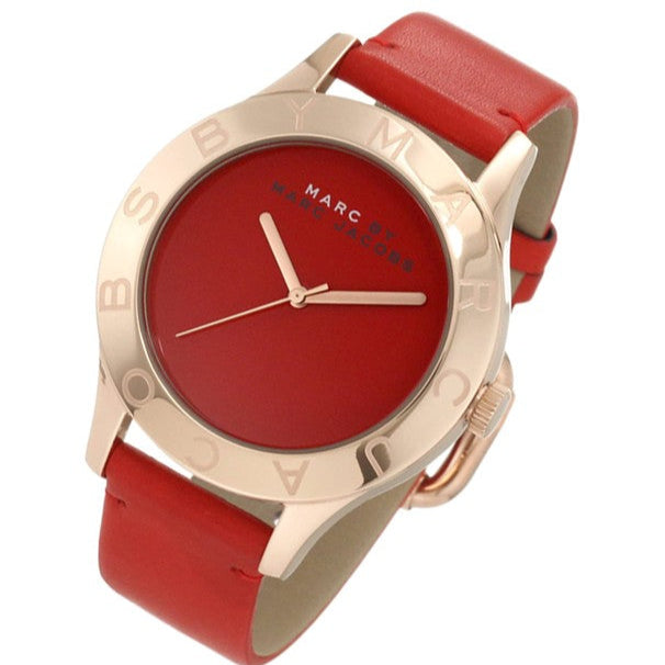 Marc Jacobs Blade Red Dial Red Leather Strap Watch for Women - MBM1204 Buy Now By Marc Jacobs
