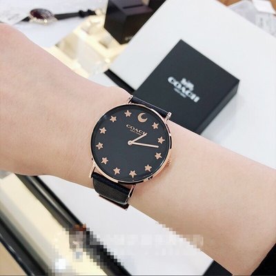 Coach Perry Black Dial Black Leather Strap Watch for Women - 14503042 Buy Now By Coach