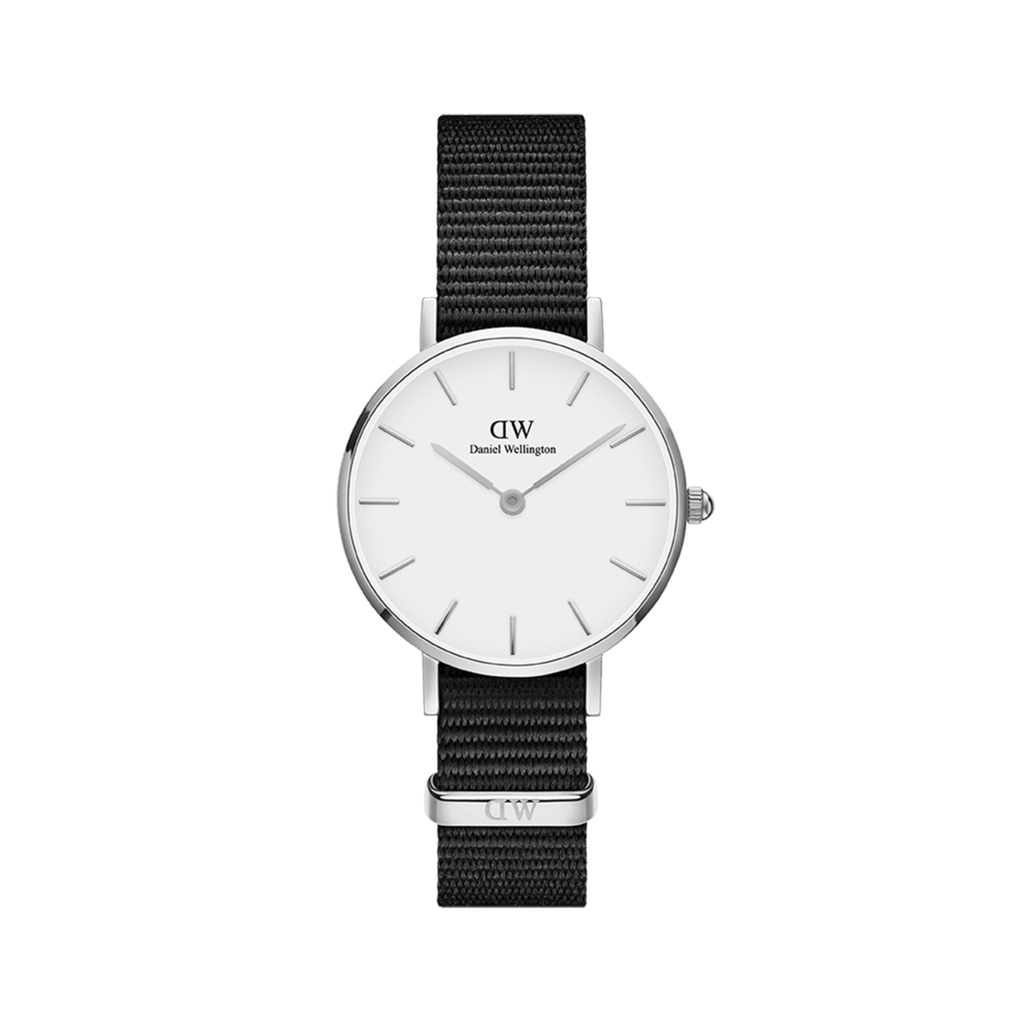 Daniel Wellington Classic Petite Cornwall White Dial Black Nylon Strap Watch For Women - DW00100252 Buy Now By Daniel Wellington