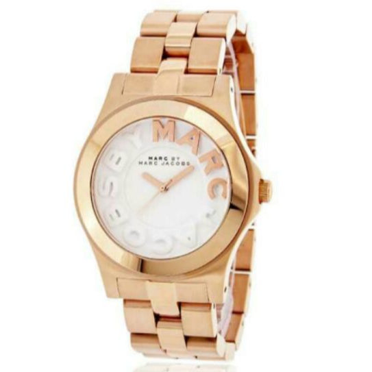 Marc Jacobs Rivera White Dial Rose Gold Steel Strap Watch for Women - MBM3135 Buy Now By Marc Jacobs