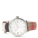 Burberry Utilitarian White Dial Multicolor Leather Strap Watch for Women - BU7824 Buy Now By Burberry