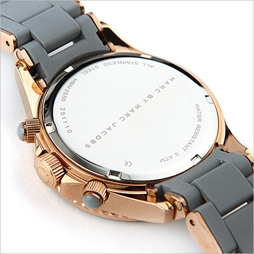 Marc Jacobs Rock Chronograph Grey Dial Grey Silicone Strap Watch for Women - MBM2550 Buy Now By Marc Jacobs