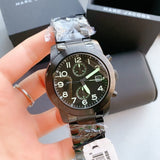 Marc Jacobs Larry Chronograph Black Dial Black Steel Strap Watch for Men - MBM5032 Buy Now By Marc Jacobs