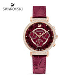 Swarovski Era Journey Red Dial Red Leather Strap Watch for Women - 5416701 Buy Now By Swarovski