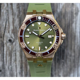 Maurice Lacroix Aikon Venturer Bronze Dial Green Rubber Strap Watch For Men - AI6058-BRZ01-630-1 Buy Now By Maurice Lacroix