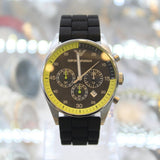 Emporio Armani Chronograph Black Dial Black Rubber Strap Watch For Men - AR5865 Buy Now By Emporio Armani