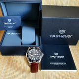 Tag Heuer Aquaracer Caliber 5 Black Dial Brown Leather Strap Watch for Men - WAY201M.FC6474 Buy Now By Tag Heuer