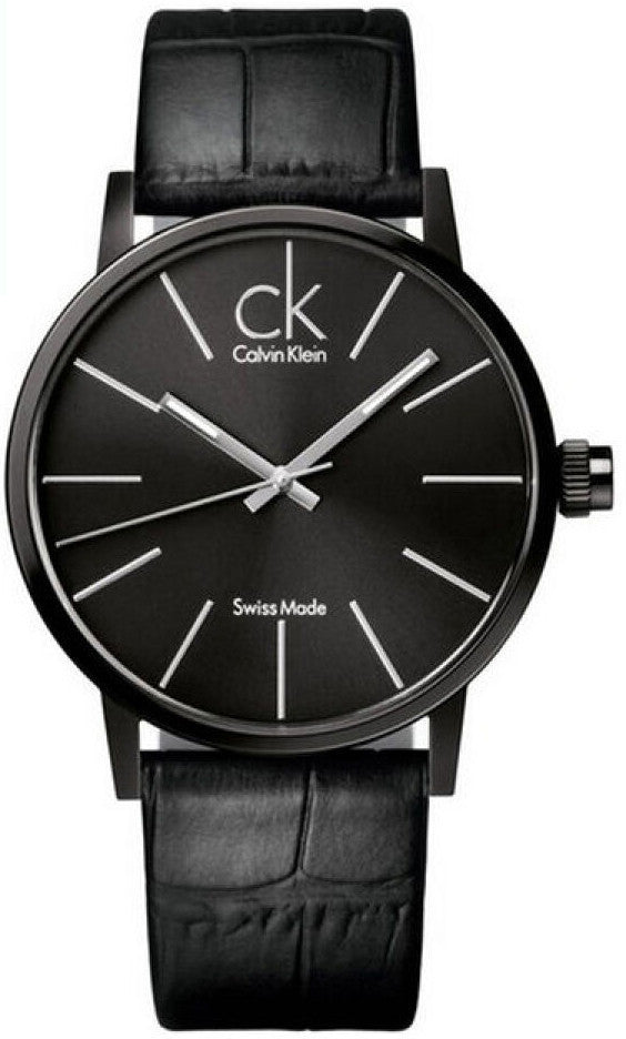 Calvin Klein Black Dial Black Leather Strap Watch for Women - K7622401 Buy Now By Calvin Klein