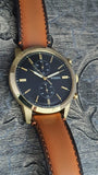 Fossil Townsman Chronograph Black Dial Brown Leather Strap Watch for Men - FS5338 Buy Now By Fossil