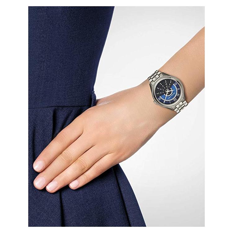 Michael Kors Lauryn Blue Dial Silver Steel Strap Watch for Women - MK3720 Buy Now By Michael Kors