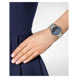 Michael Kors Lauryn Blue Dial Silver Steel Strap Watch for Women - MK3720 Buy Now By Michael Kors